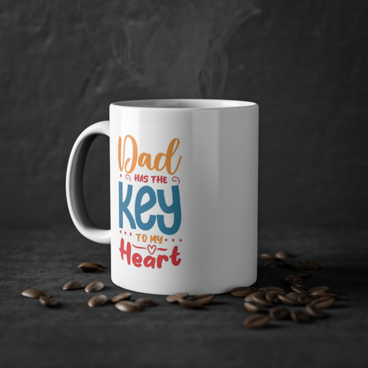 Dad Has The Key To My Heart Mug | Father’s Day Gift Mug