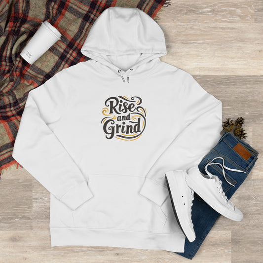 Rise and Grind Embroidered Hoodie | Motivational Streetwear Pullover