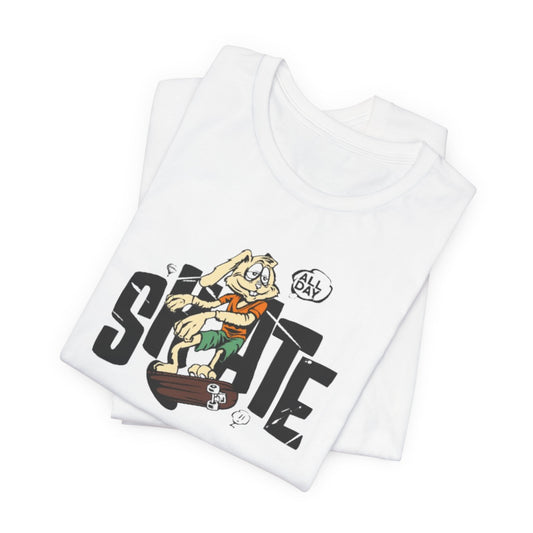 Bunny Skateboard T-Shirt | All Day Skate Streetwear Tee