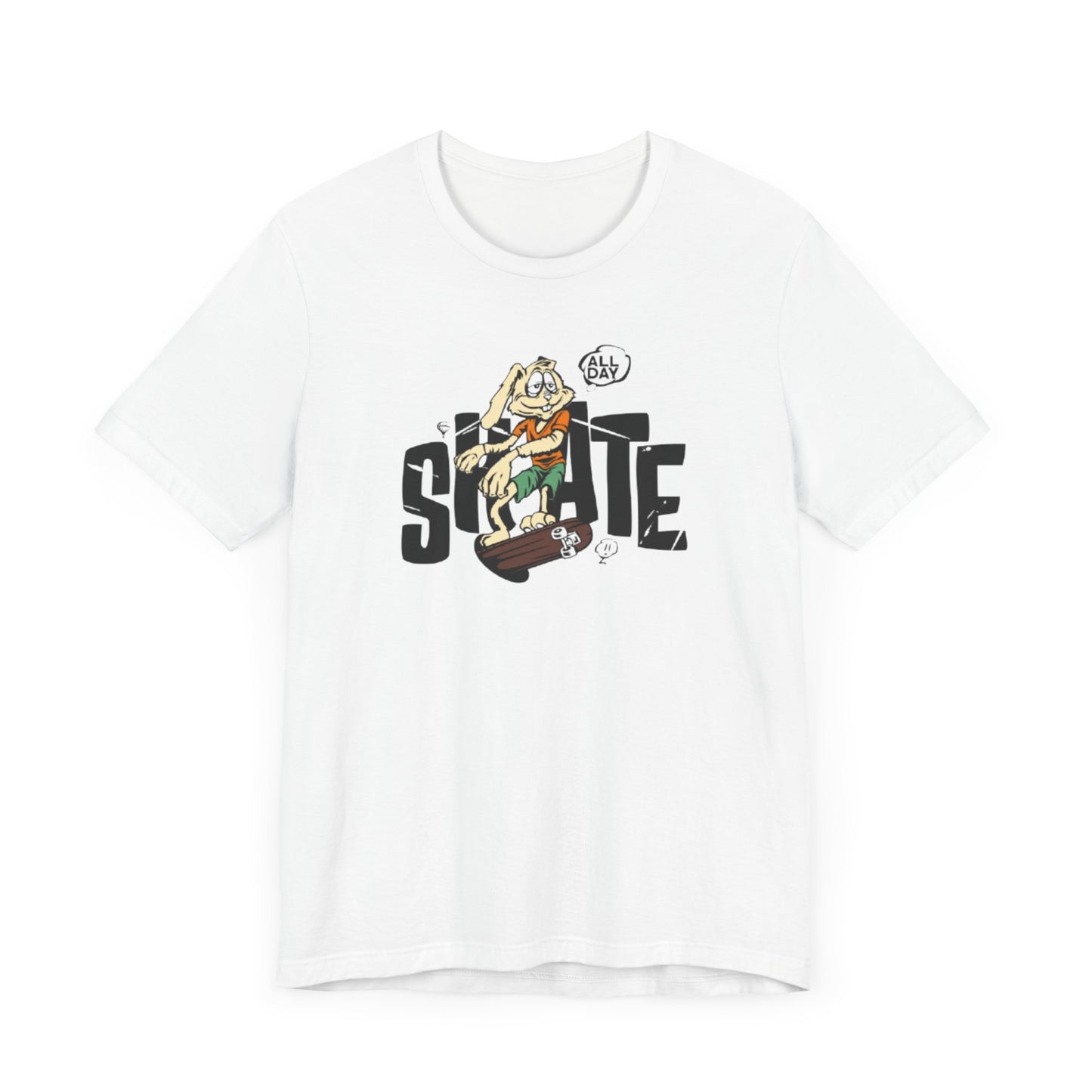Bunny Skateboard T-Shirt | All Day Skate Streetwear Tee