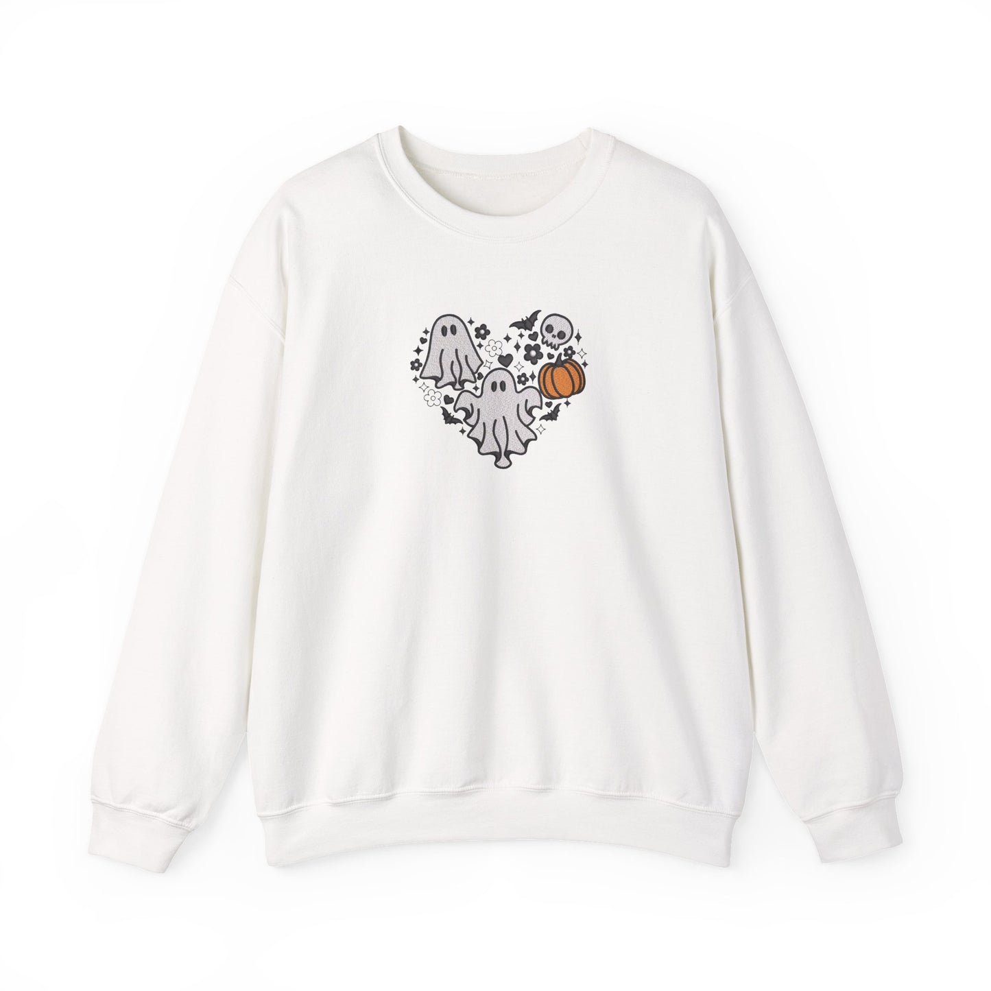 Three Ghosts Embroidered Sweatshirt | Cute Halloween Streetwear Jumper