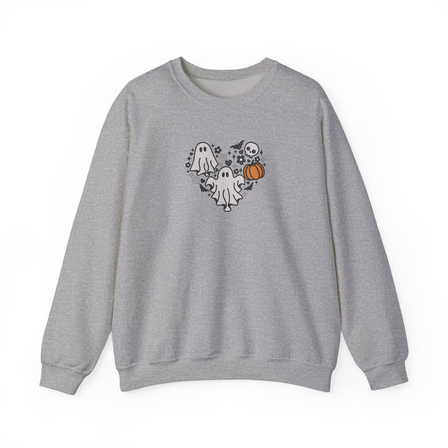 Three Ghosts Embroidered Sweatshirt | Cute Halloween Streetwear Jumper