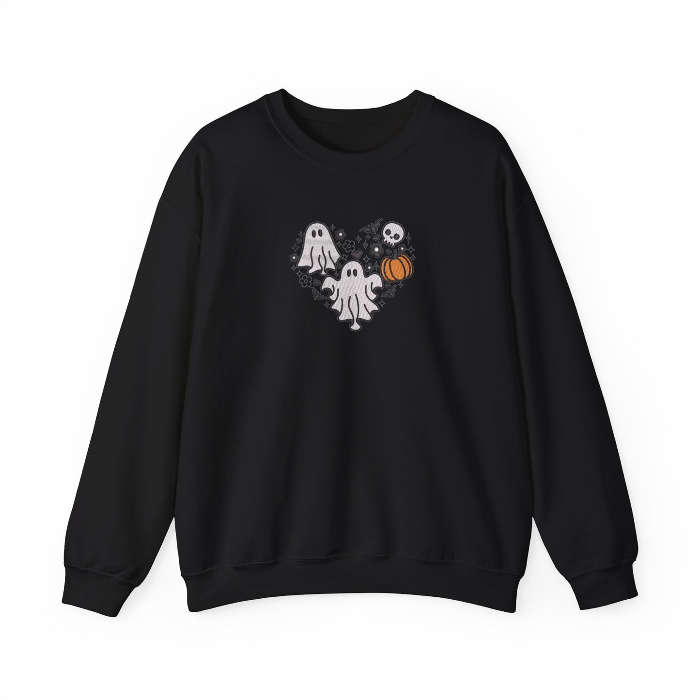 Three Ghosts Embroidered Sweatshirt | Cute Halloween Streetwear Jumper