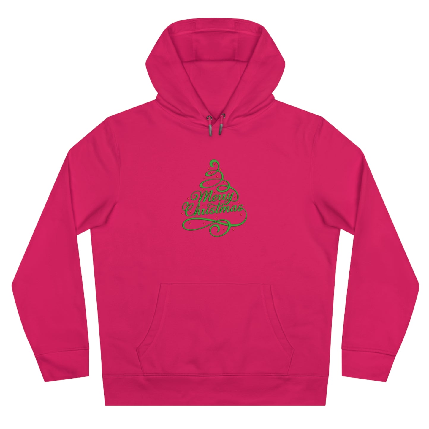 Merry Christmas Tree Embroidered Hoodie | Festive Holiday Streetwear Pullover