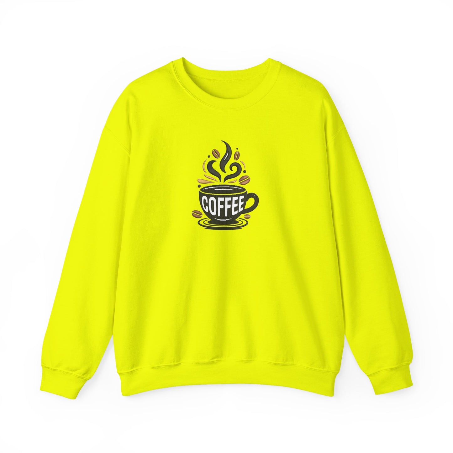 Coffee Embroidered Sweatshirt | Caffeine Lover Streetwear Jumper