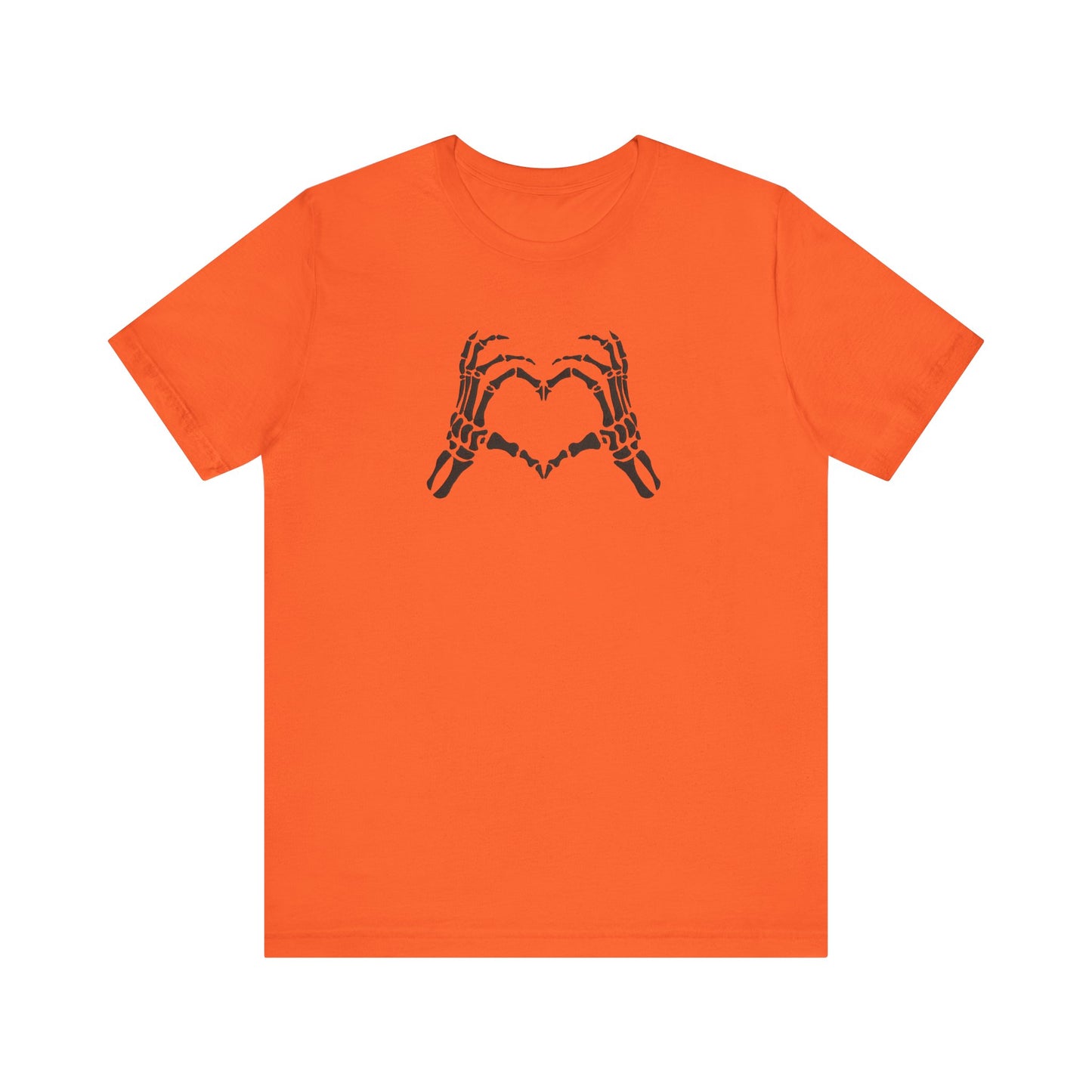 Skeleton Hands Holding Heart Embroidered T-Shirt | Gothic Romantic Streetwear Tee
