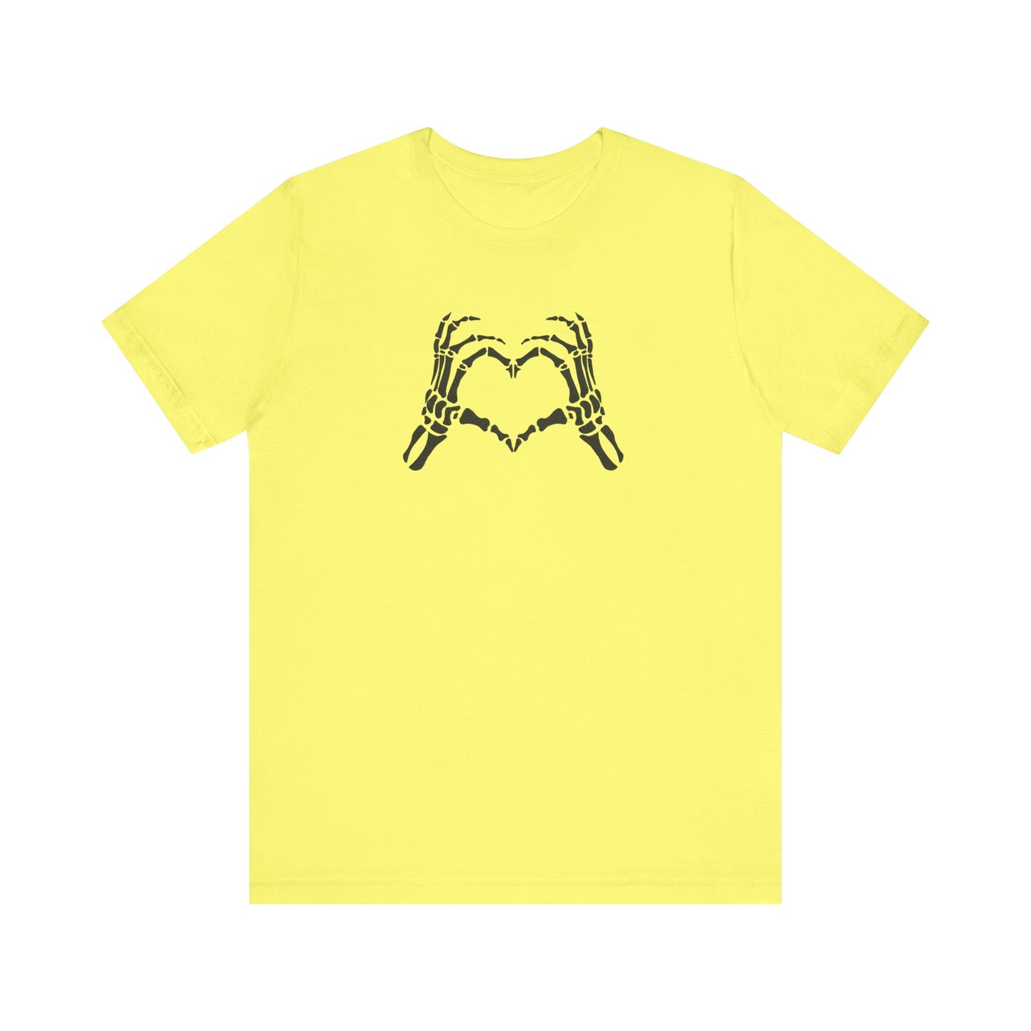 Skeleton Hands Holding Heart Embroidered T-Shirt | Gothic Romantic Streetwear Tee