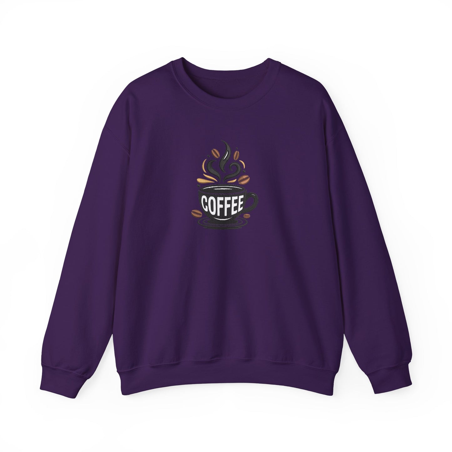 Coffee Embroidered Sweatshirt | Caffeine Lover Streetwear Jumper