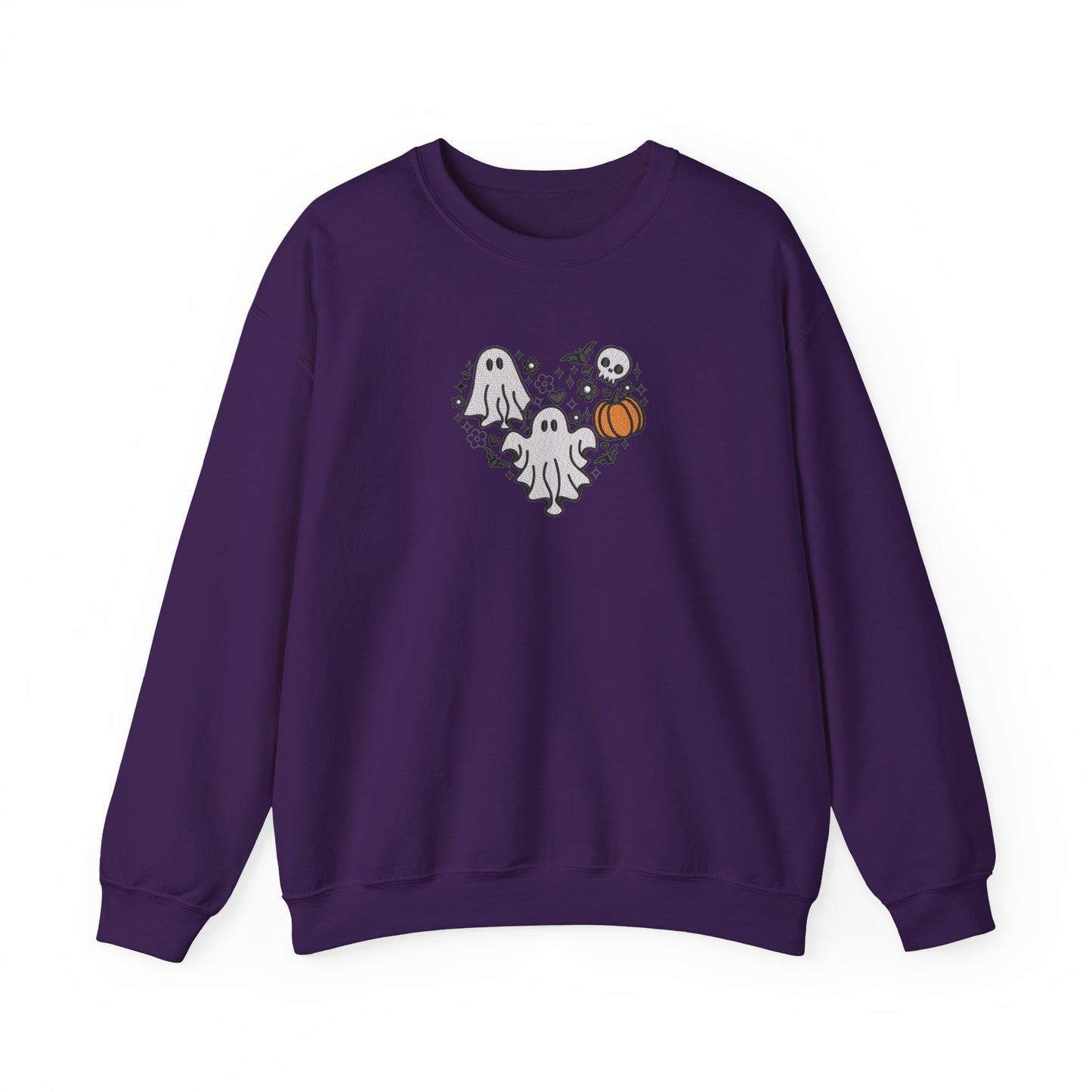 Three Ghosts Embroidered Sweatshirt | Cute Halloween Streetwear Jumper