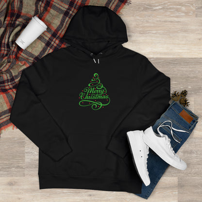 Merry Christmas Tree Embroidered Hoodie | Festive Holiday Streetwear Pullover