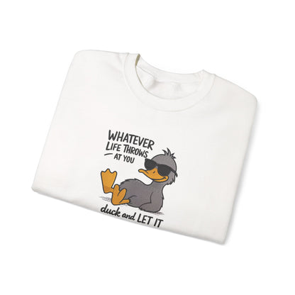 Whatever Life Throws At You Embroidered Sweatshirt | Funny Motivational Streetwear Jumper