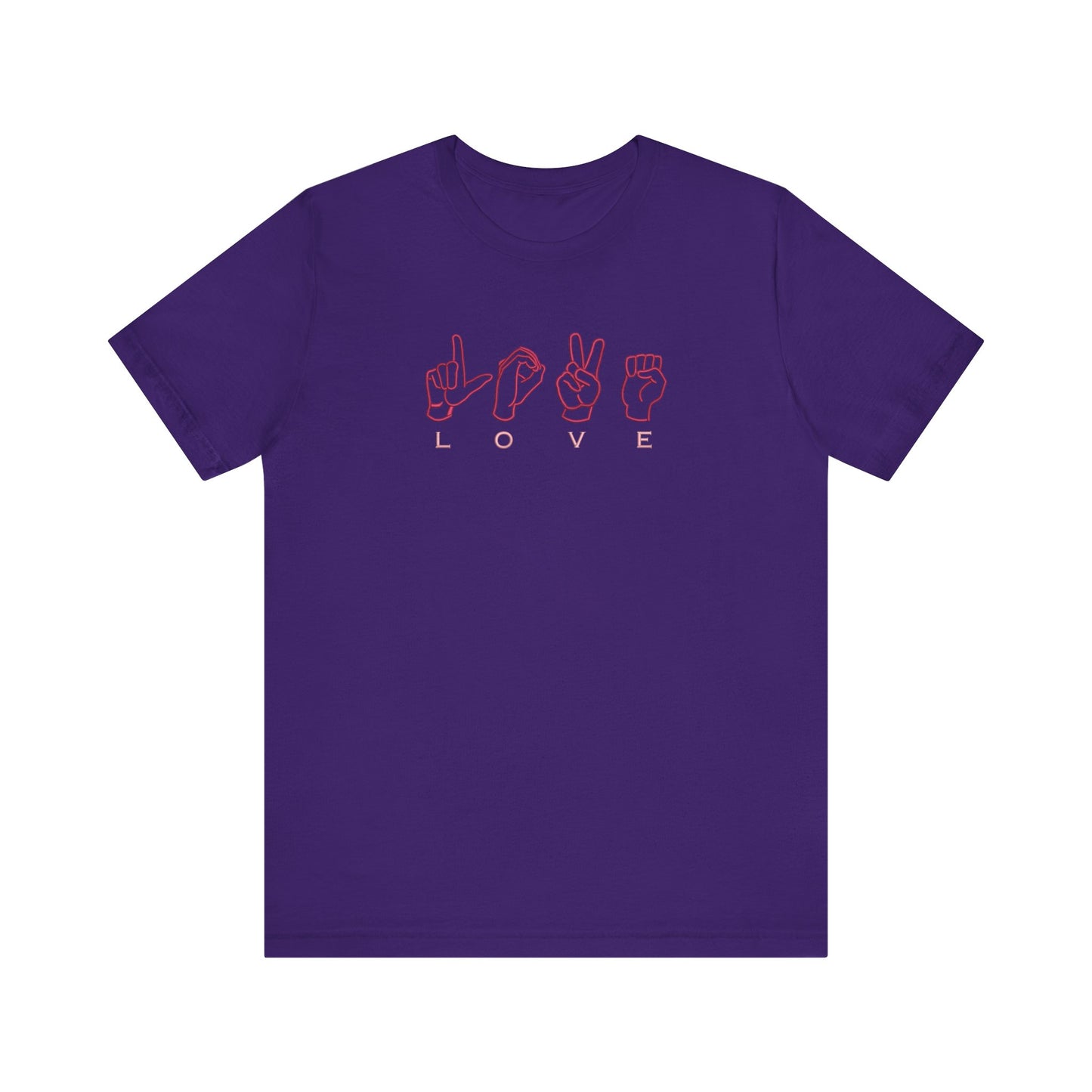 Love Sign Language Hands Embroidered T-Shirt | Inspirational Streetwear Tee