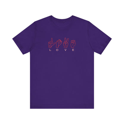 Love Sign Language Hands Embroidered T-Shirt | Inspirational Streetwear Tee