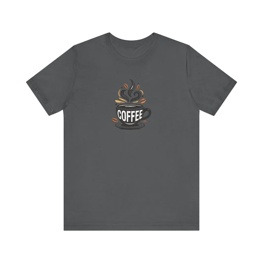 Coffee Embroidered T-Shirt | Caffeine Lover Streetwear Tee