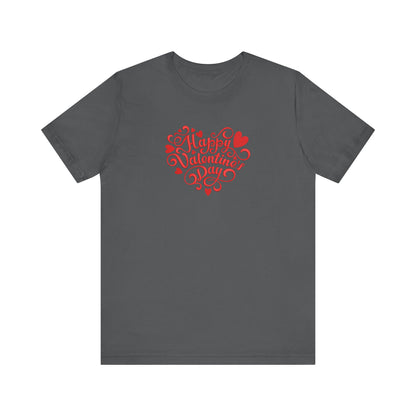 Happy Valentine’s Day Heart Embroidered T-Shirt | Romantic Streetwear Tee