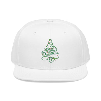 Merry Christmas Tree Embroidered Hat | Festive Holiday Streetwear Cap