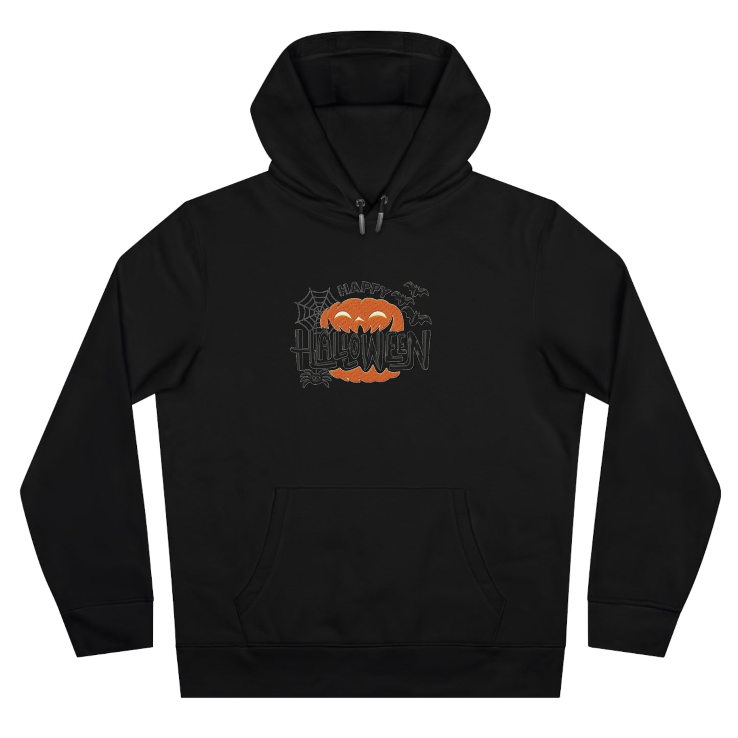 Happy Halloween Pumpkin Embroidered Hoodie | Spooky Seasonal Streetwear Pullover