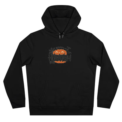 Happy Halloween Pumpkin Embroidered Hoodie | Spooky Seasonal Streetwear Pullover