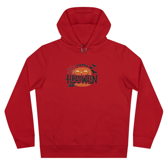 Happy Halloween Pumpkin Embroidered Hoodie | Spooky Seasonal Streetwear Pullover