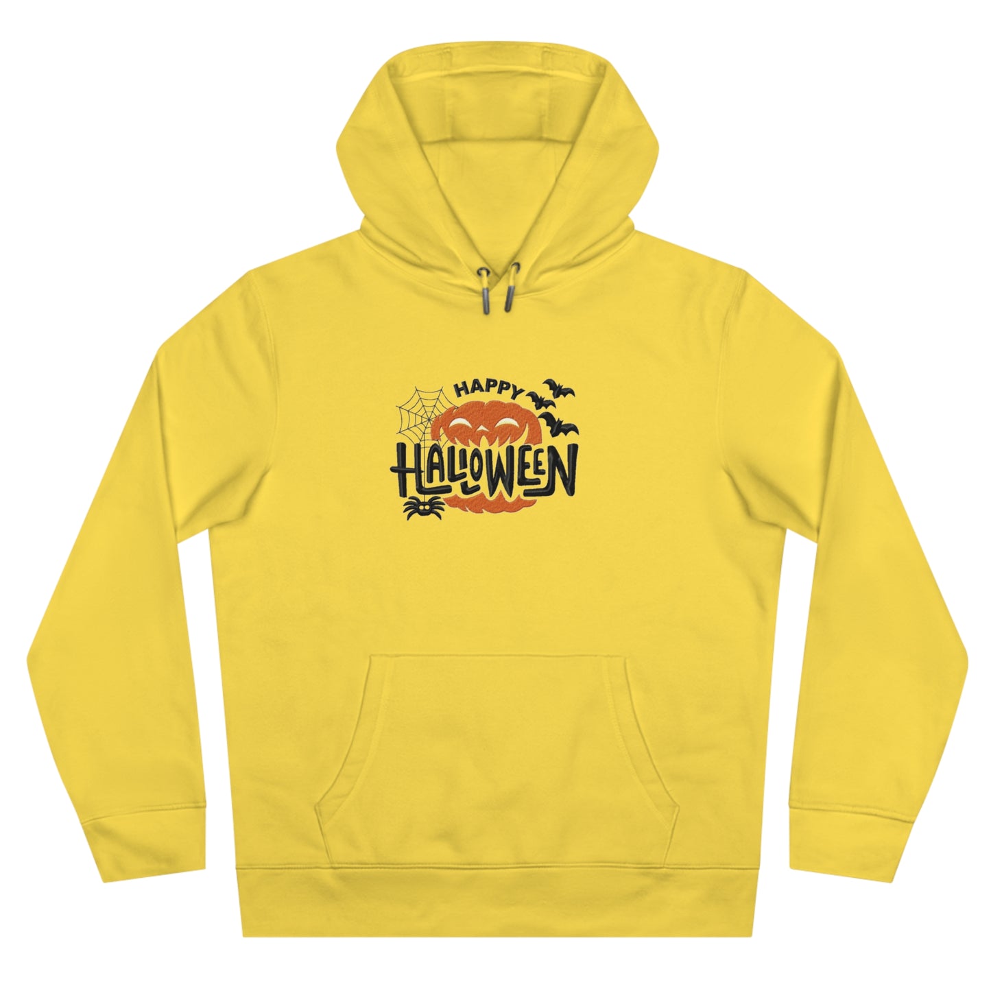 Happy Halloween Pumpkin Embroidered Hoodie | Spooky Seasonal Streetwear Pullover