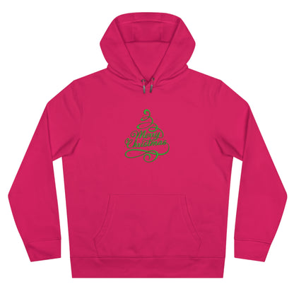 Merry Christmas Tree Embroidered Hoodie | Festive Holiday Streetwear Pullover