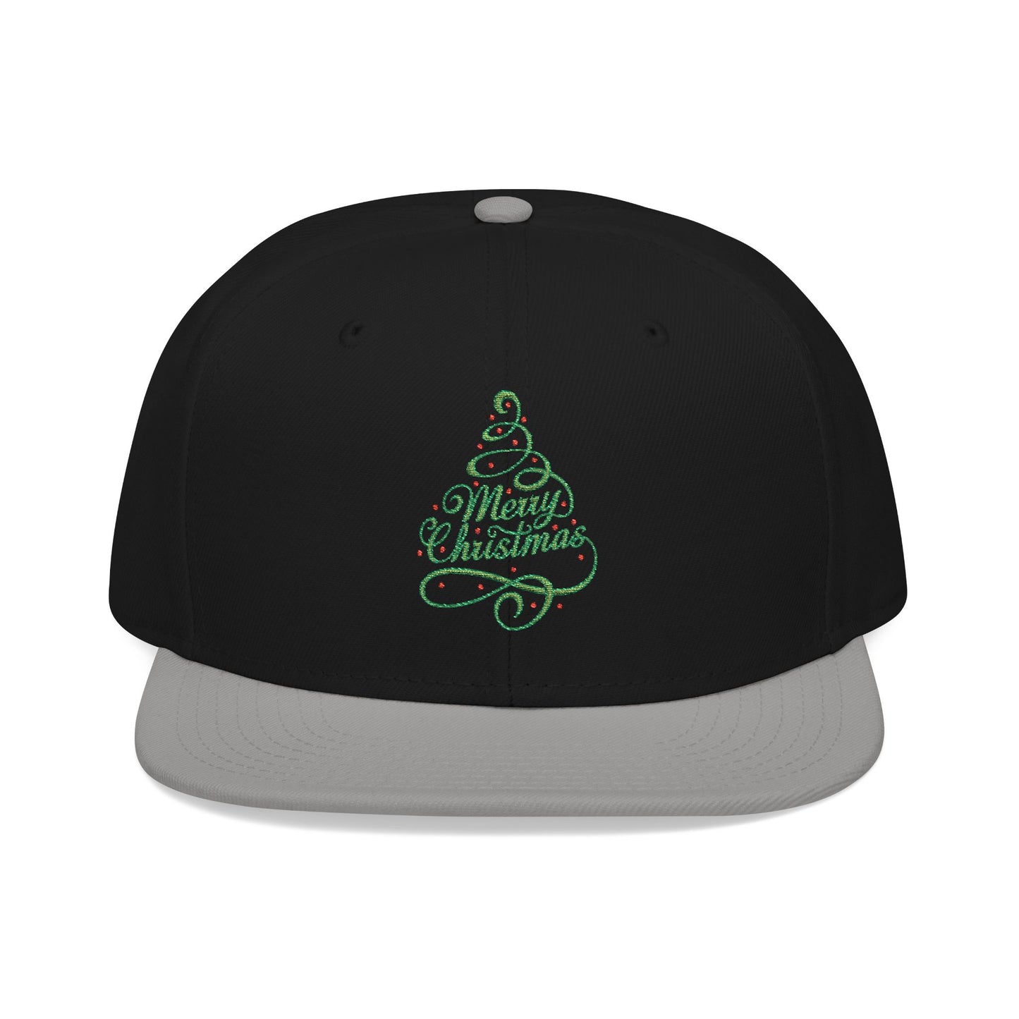 Merry Christmas Tree Embroidered Hat | Festive Holiday Streetwear Cap