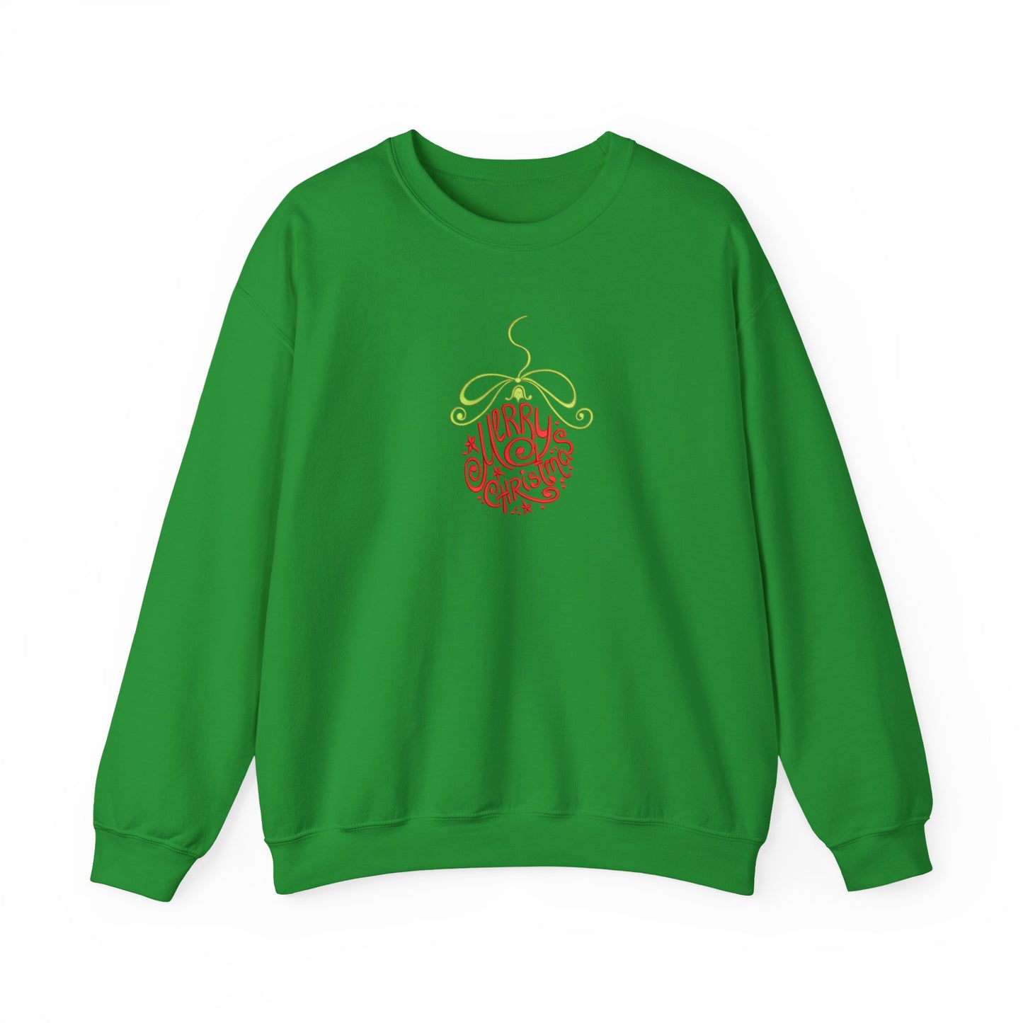 Merry Christmas Ornament Embroidered Sweatshirt | Festive Holiday Streetwear Jumper