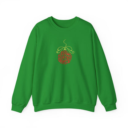 Merry Christmas Ornament Embroidered Sweatshirt | Festive Holiday Streetwear Jumper