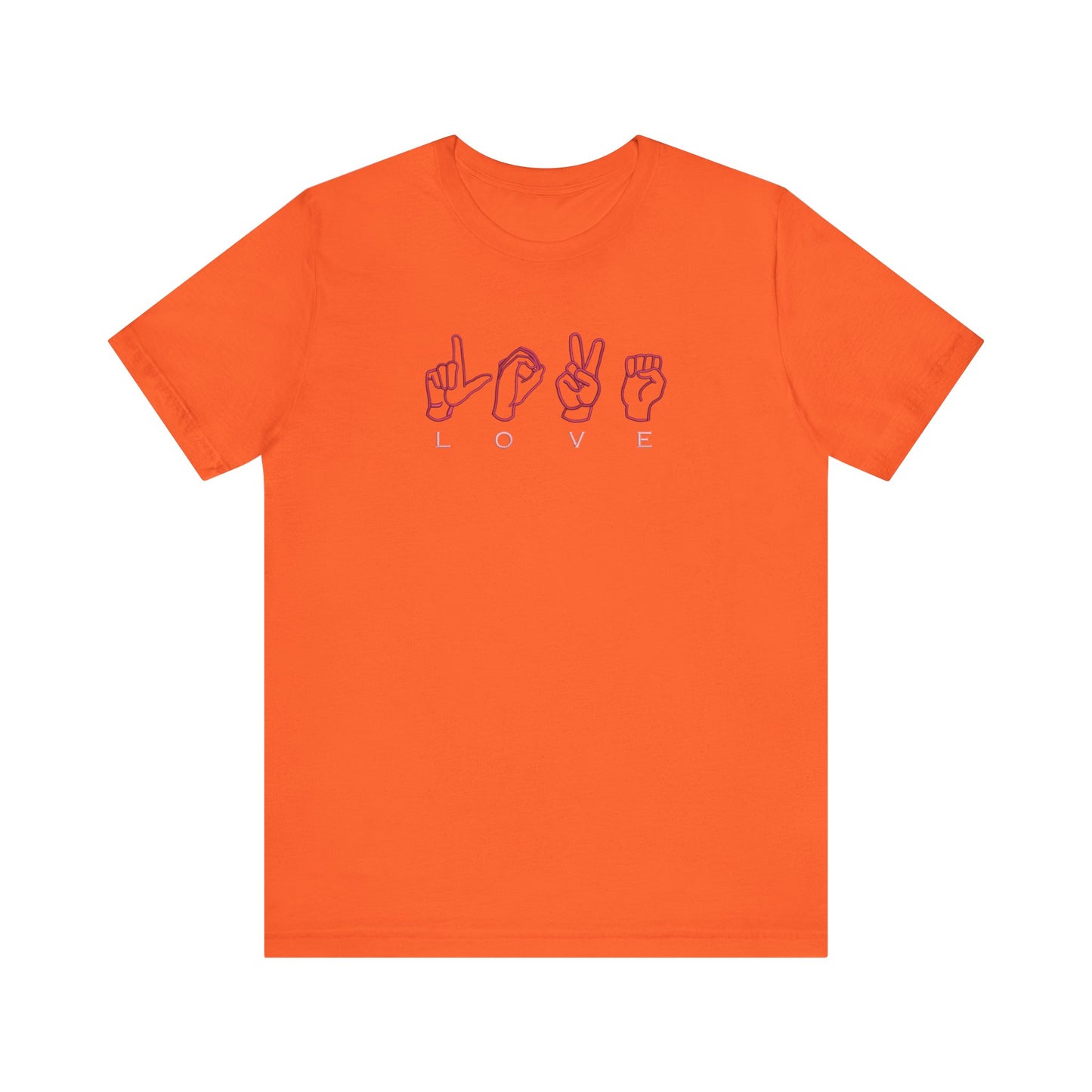 Love Sign Language Hands Embroidered T-Shirt | Inspirational Streetwear Tee