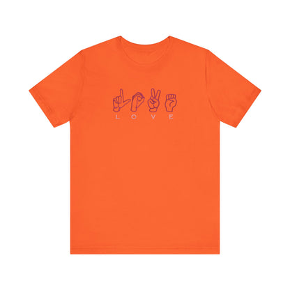 Love Sign Language Hands Embroidered T-Shirt | Inspirational Streetwear Tee