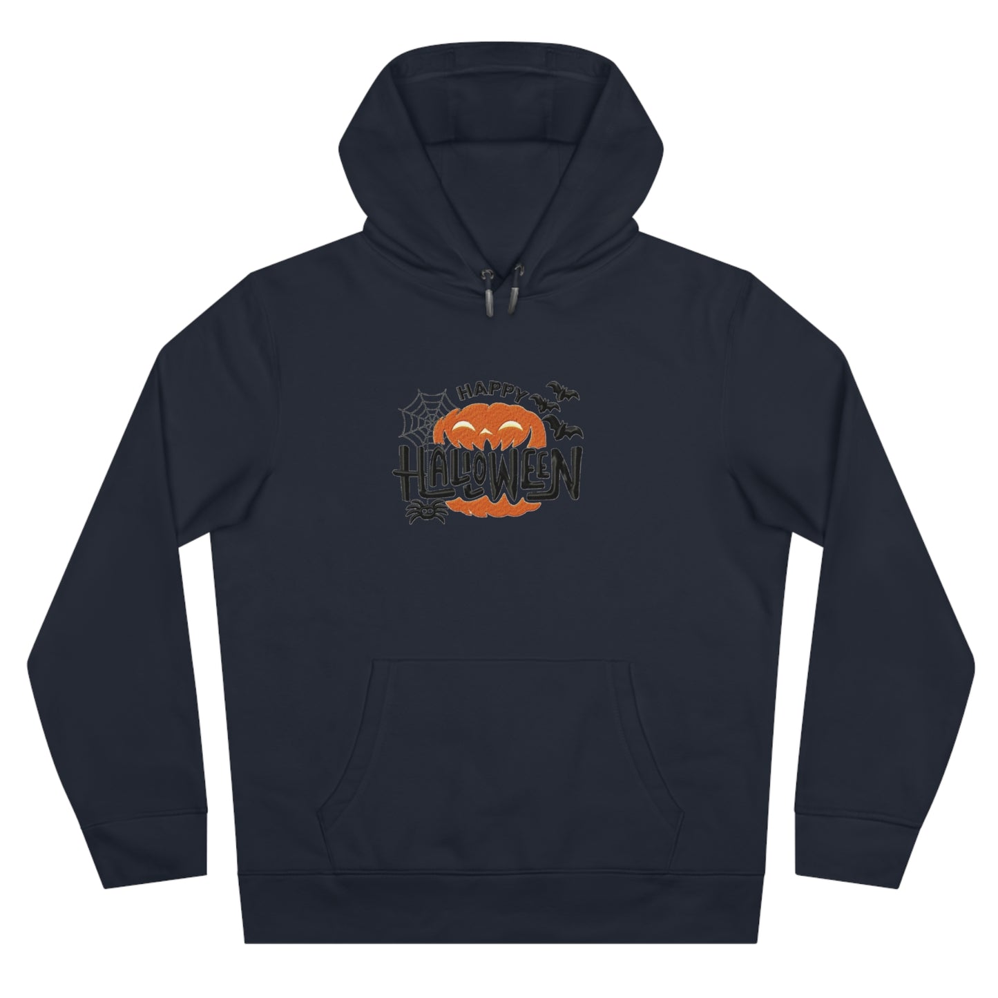 Happy Halloween Pumpkin Embroidered Hoodie | Spooky Seasonal Streetwear Pullover