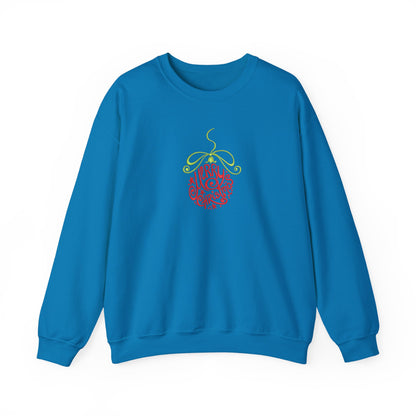 Merry Christmas Ornament Embroidered Sweatshirt | Festive Holiday Streetwear Jumper