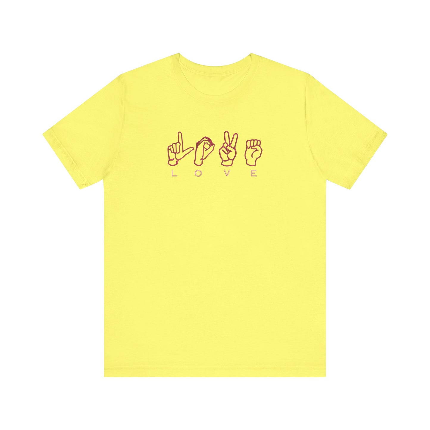 Love Sign Language Hands Embroidered T-Shirt | Inspirational Streetwear Tee