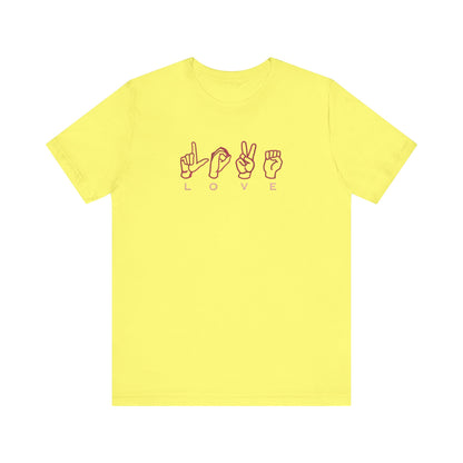 Love Sign Language Hands Embroidered T-Shirt | Inspirational Streetwear Tee