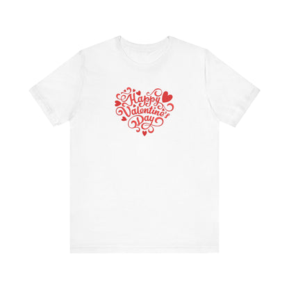 Happy Valentine’s Day Heart Embroidered T-Shirt | Romantic Streetwear Tee