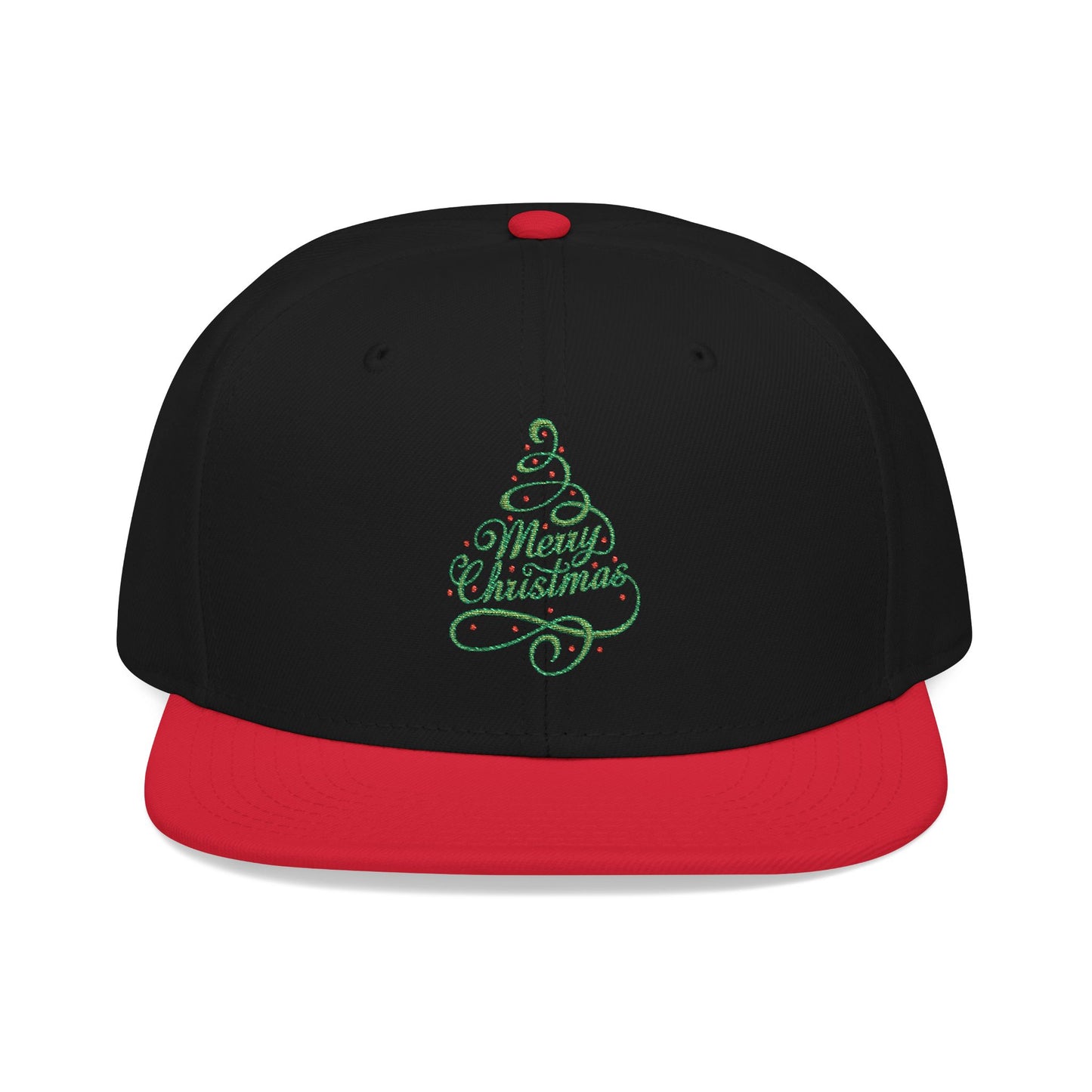 Merry Christmas Tree Embroidered Hat | Festive Holiday Streetwear Cap
