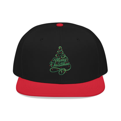 Merry Christmas Tree Embroidered Hat | Festive Holiday Streetwear Cap