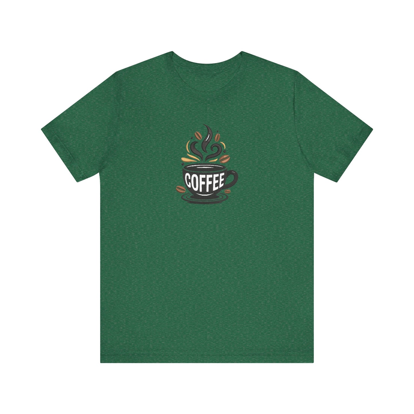 Coffee Embroidered T-Shirt | Caffeine Lover Streetwear Tee