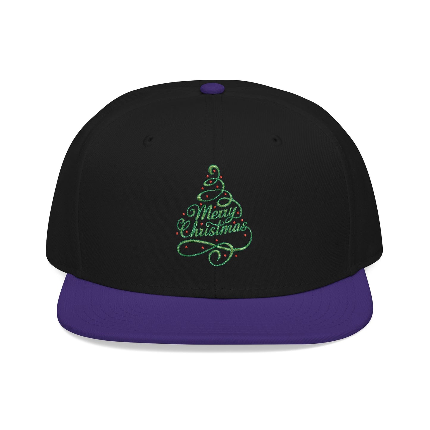 Merry Christmas Tree Embroidered Hat | Festive Holiday Streetwear Cap