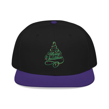 Merry Christmas Tree Embroidered Hat | Festive Holiday Streetwear Cap