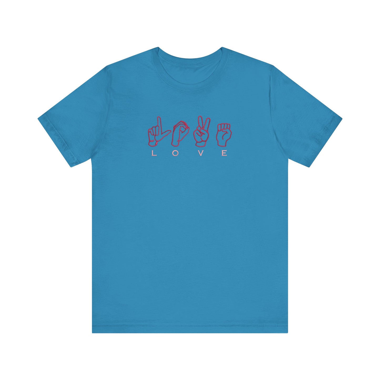 Love Sign Language Hands Embroidered T-Shirt | Inspirational Streetwear Tee