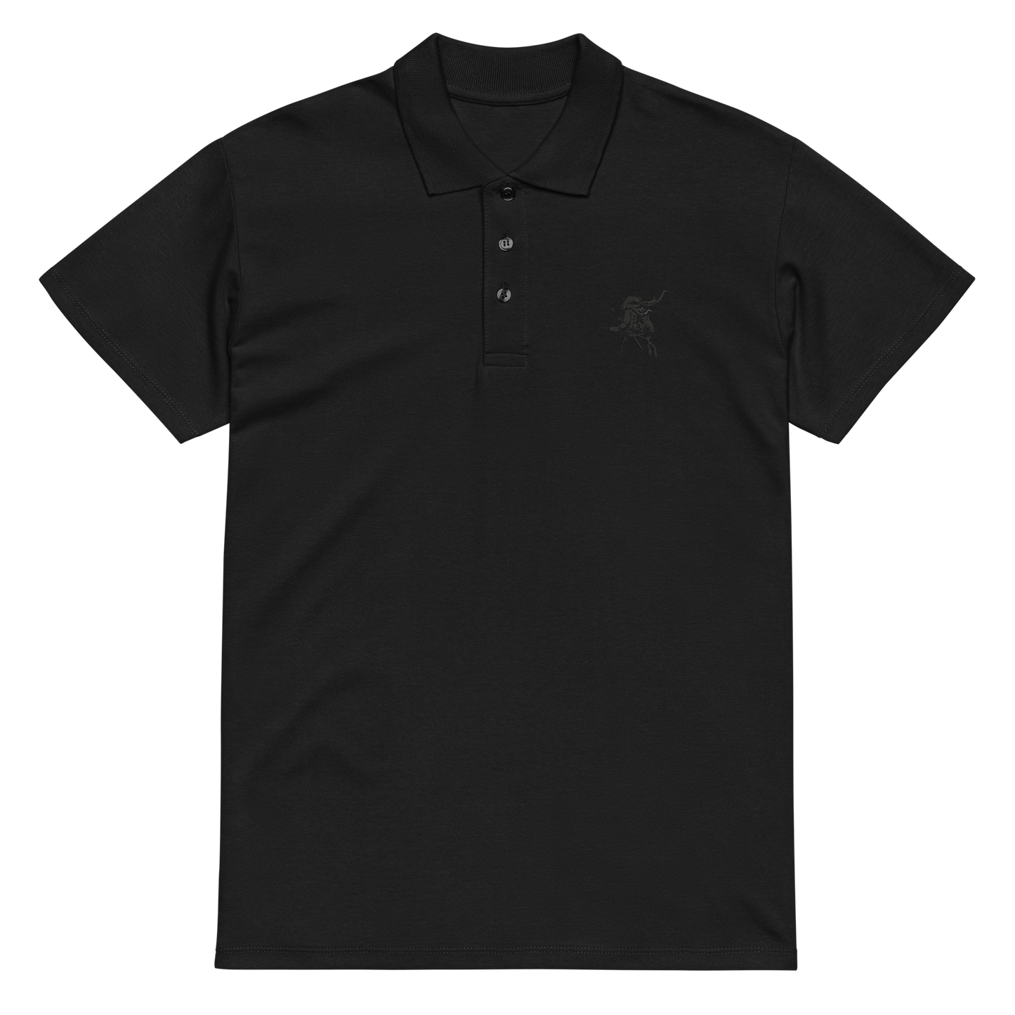 Samurai Warrior Embroidered Polo Shirt | Japanese Streetwear Casual Top