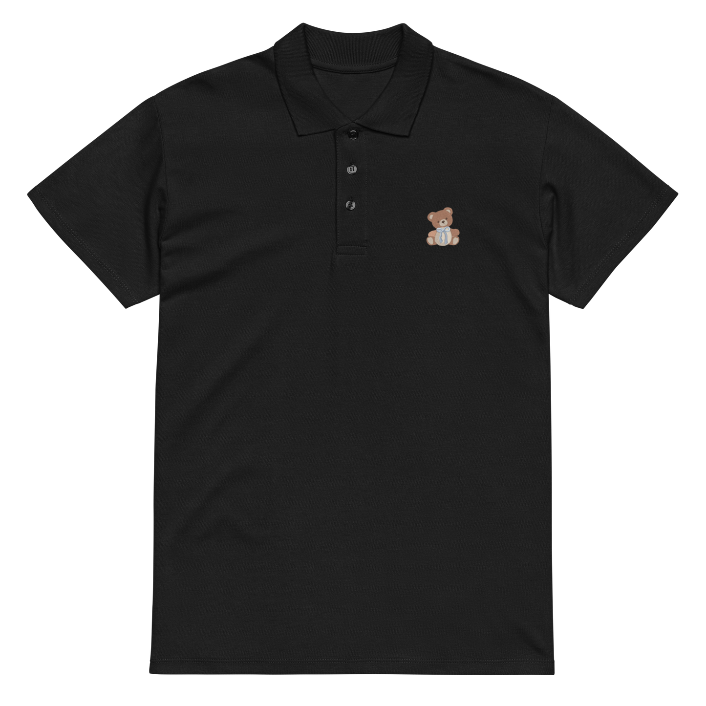 Teddy Bear Embroidered Polo Shirt | Cute Casual Streetwear Top