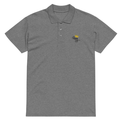 King Embroidered Polo Shirt | Crown Streetwear Casual Fit