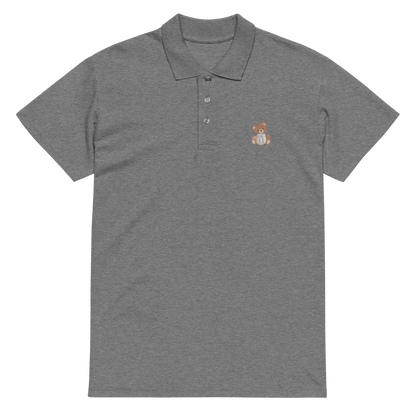 Teddy Bear Embroidered Polo Shirt | Cute Casual Streetwear Top
