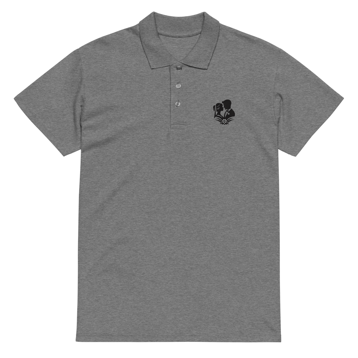 Bride and Groom Wedding Embroidered Polo Shirt | Romantic Couple Streetwear Top