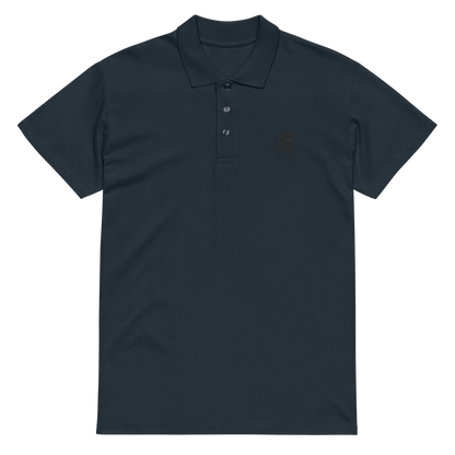 Samurai Warrior Embroidered Polo Shirt | Japanese Streetwear Casual Top