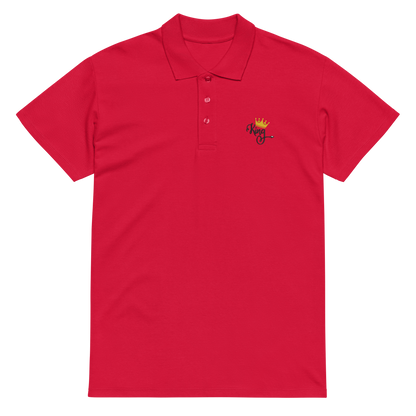 King Embroidered Polo Shirt | Crown Streetwear Casual Fit