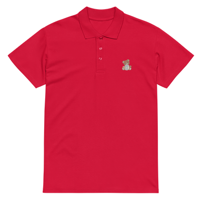 Teddy Bear Embroidered Polo Shirt | Cute Casual Streetwear Top