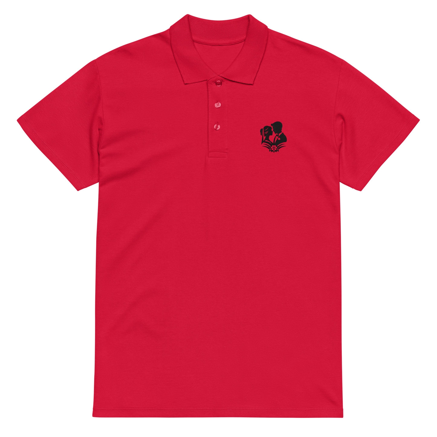Bride and Groom Wedding Embroidered Polo Shirt | Romantic Couple Streetwear Top